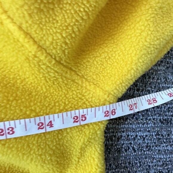 Vintage Tri-Mountain Yellow Half Zip Fleece Pullover with Embroidered Front Logo - Picture 7 of 15